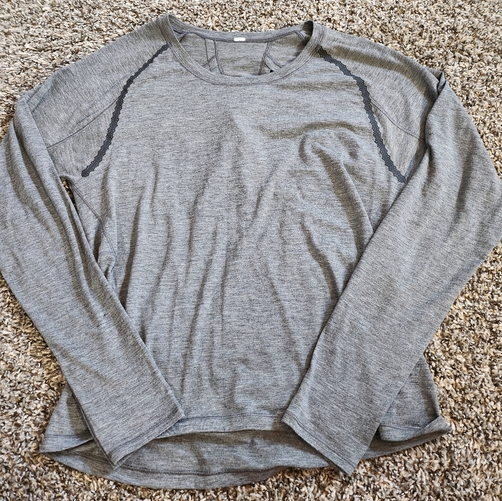 Gray Long Sleeve Lululemon Top